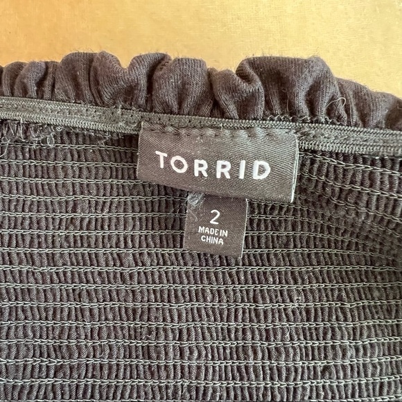 Torrid Embroidered Off Shoulder Skater Dress - Picture 8 of 9